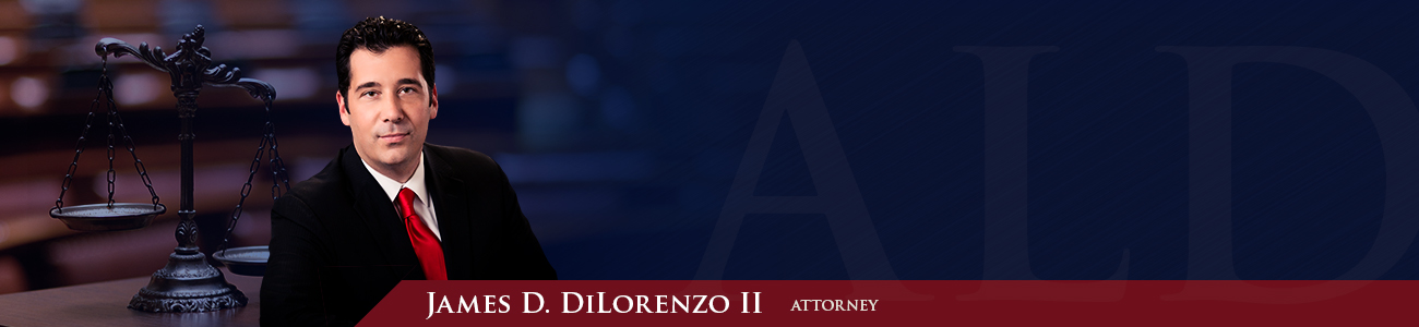 Attorney James D. DiLorenzo and Gavel aside him